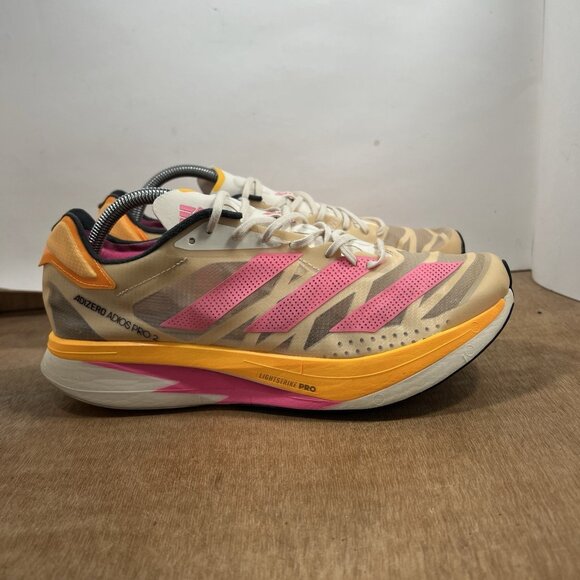 Adidas Adizero Adios Pro 2 NYC 2021 Halo Ivory Pink Solar Gold Mens Size 10